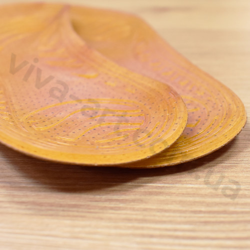 Стельки из геля покрыты кожей для усталых ног, универсальный размер, пара.